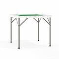 Flash Furniture Square Folding Table, 34.5" W, 34.5" L, 29" H, Plastic Top, White DAD-MJZ-88-GG